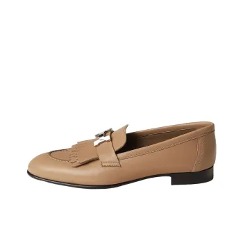HERMES Royal Loafers Women's Nude