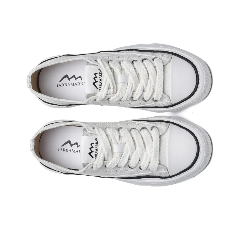 TARRAMARRA Canvas Shoes Women's Low-Top Black-3