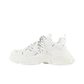 Balenciaga All Over Logo Triple S White Black