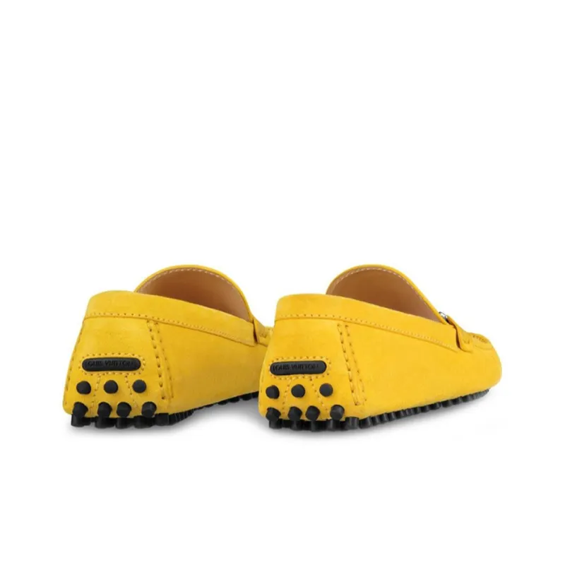 LOUIS VUITTON Porto Vecchio Gommino Loafers Women's Yellow-2