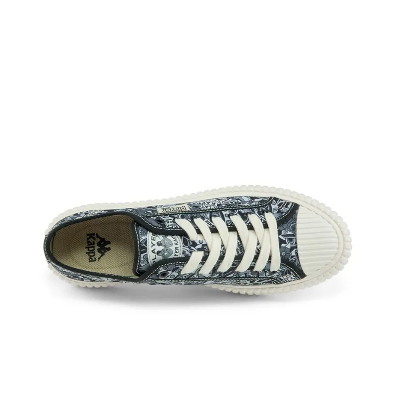 Kappa Lightweight Low Top Canvas Shoes Unisex Black Multicolor-3