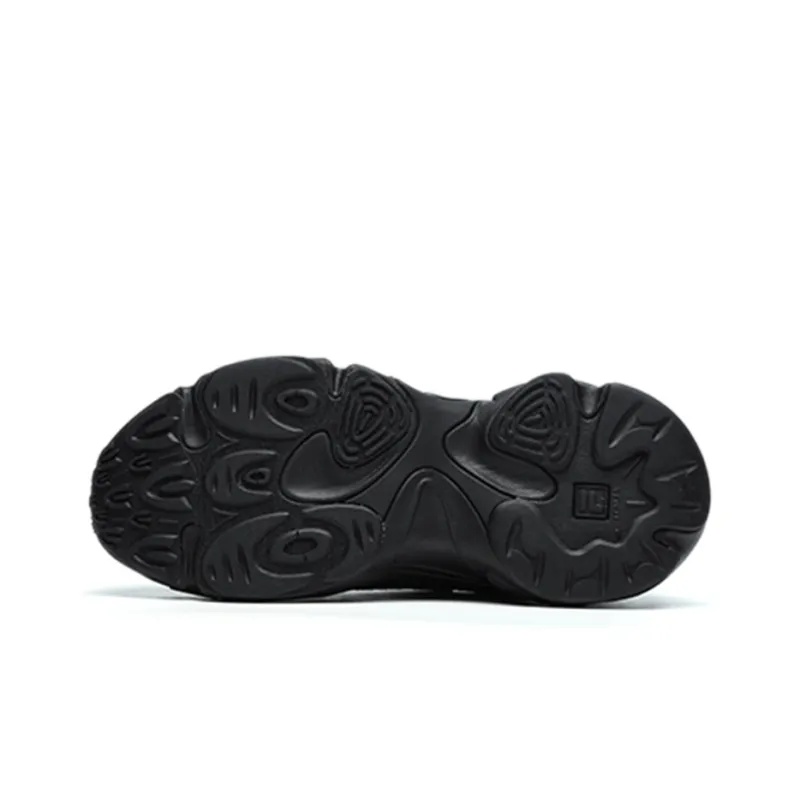FILA FUSION BUZZARD Meteor Shoes Cushioning Anti-Slip And Wear-Resistant Low-Top Chunky Sneakers Men's Black-4