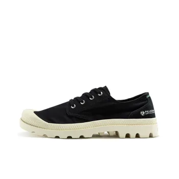 Palladium Pampa Ox Organic II Breathable Wear Resistant Slip Resistant Low Top Canvas Shoes Women's Black