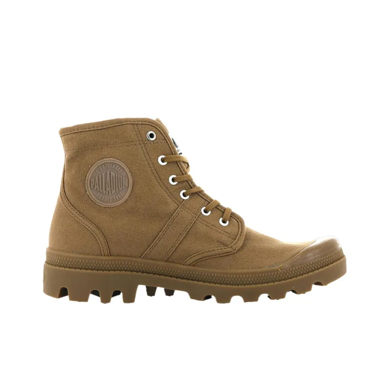 Palladium Pallabrousse Legion Anti-Slip Wear-Resistant High-Top Canvas Shoes Unisex Brown-1