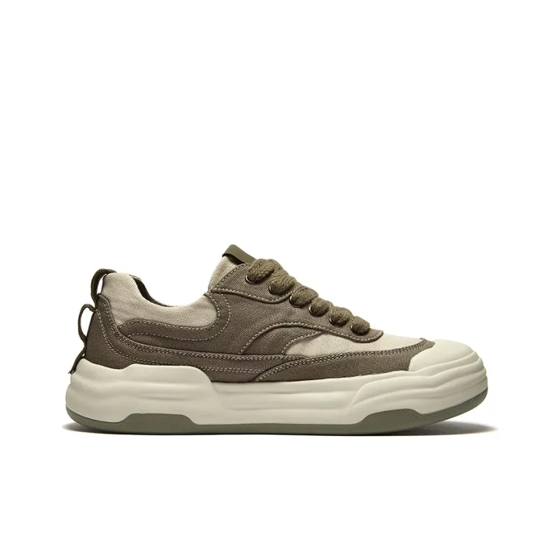 JIPIAO Low Top Canvas Shoes Unisex White Khaki Please Order One Size Down-1