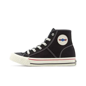 Palladium Palla Louvel Anti Slip And Wear Resistant Breathable High Top Canvas Shoes Unisex Black