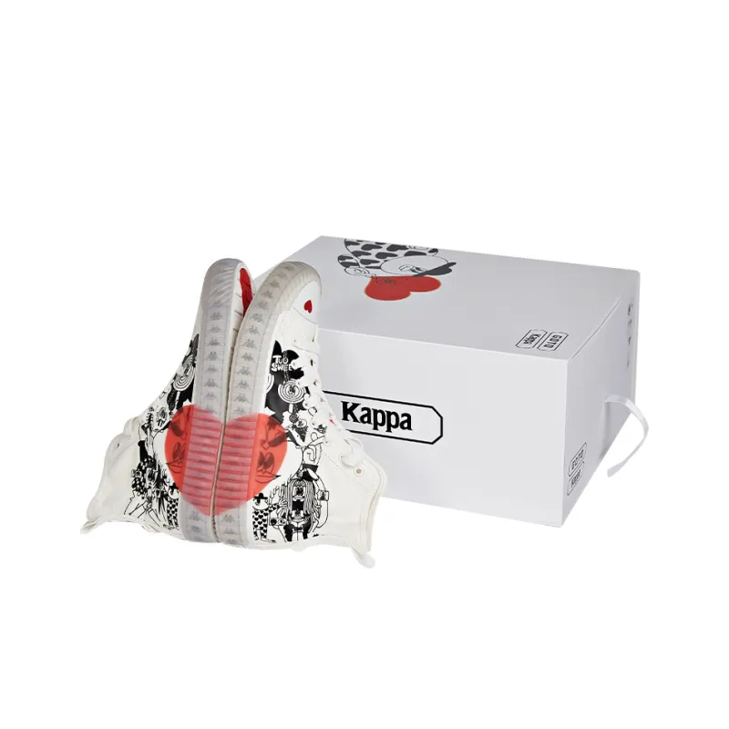 Kappa LALA COMPANY Canvas Shoes Unisex High Top Korean White-2