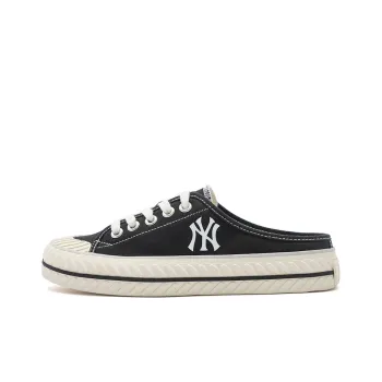 MLB Playball Mule Half towed Wear Resistant Low Top Canvas Shoes Unisex Black