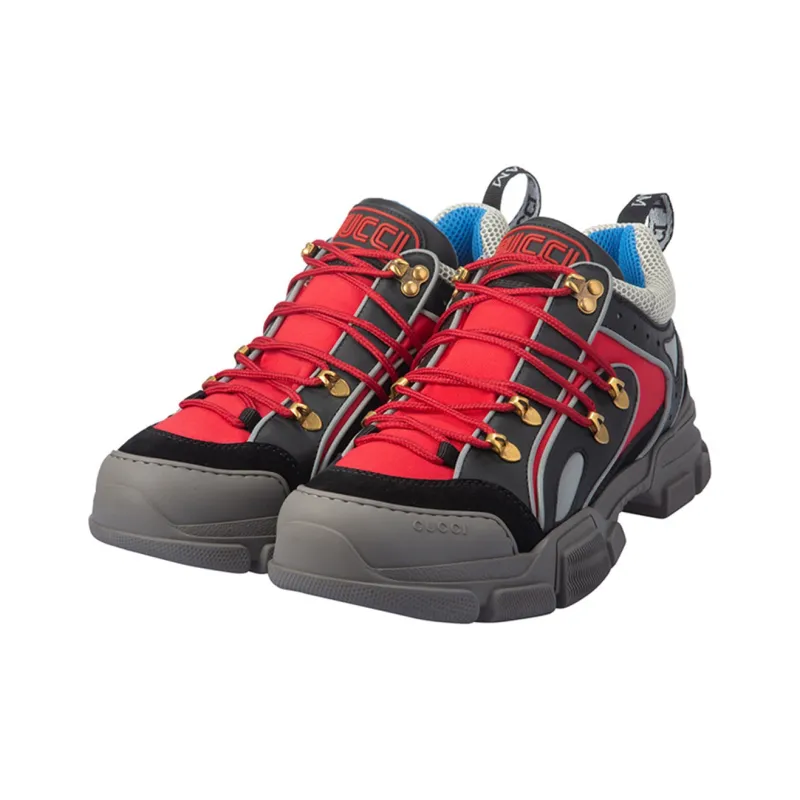 GUCCI Flashtrek Abrasion Resistant Low Top Chunky Sneakers Men's Multicolor-2