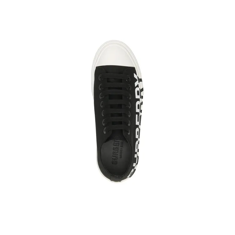 Burberry Low Top Canvas Shoes Women's Black-3