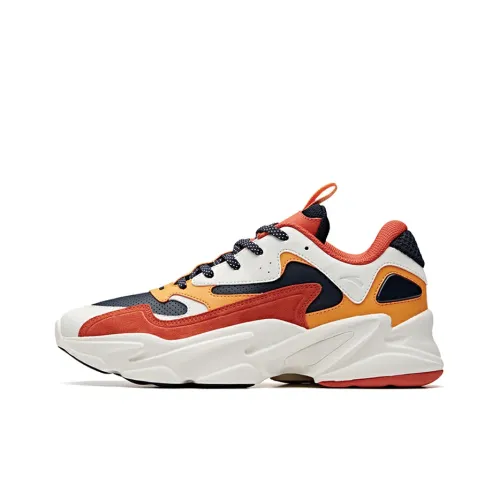 ANTA Life Collection Chunky Sneakers Men Low Top Orange White Black