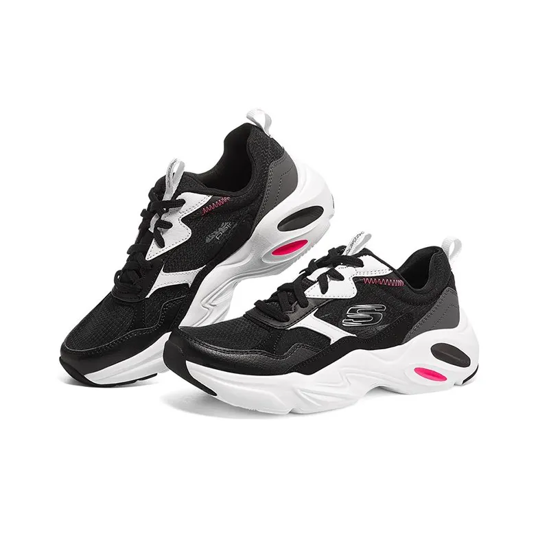 Skechers Stamina Airy Low Running Shoes Black/White Women's-2