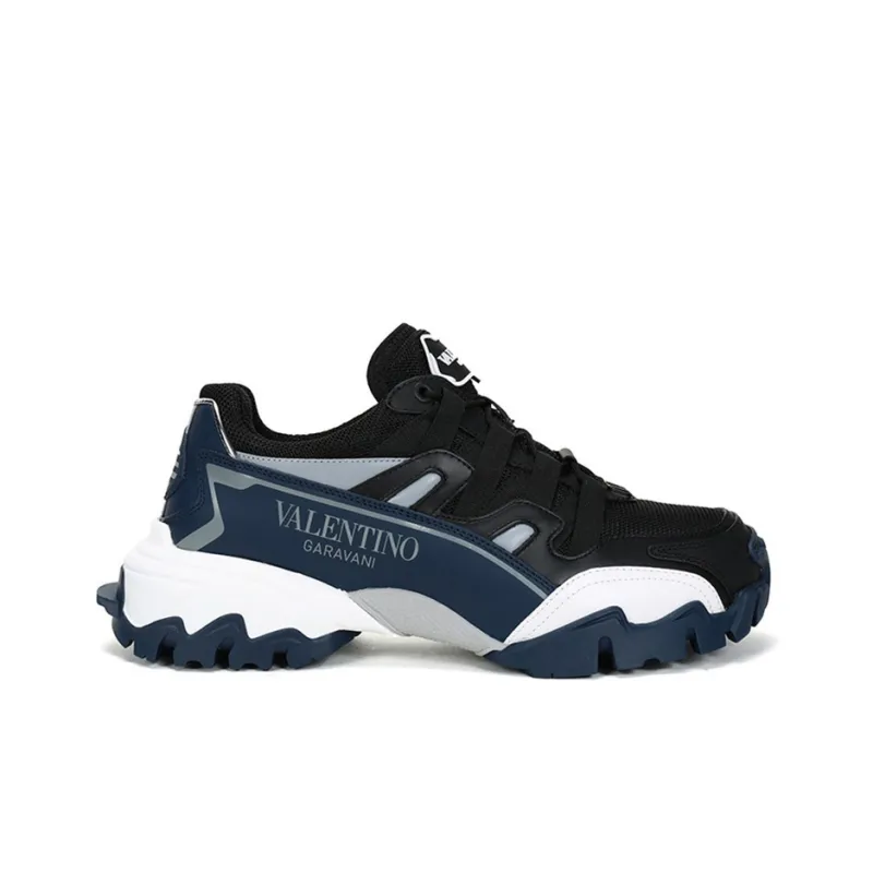 Valentino Climbers Low Top Chunky Sneakers Men's Black Dark Blue-1