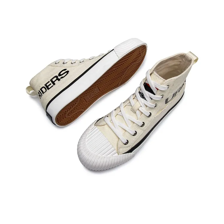 Lee Height Increasing Lightweight Breathable High Top Canvas Shoes Unisex Light Beige-3