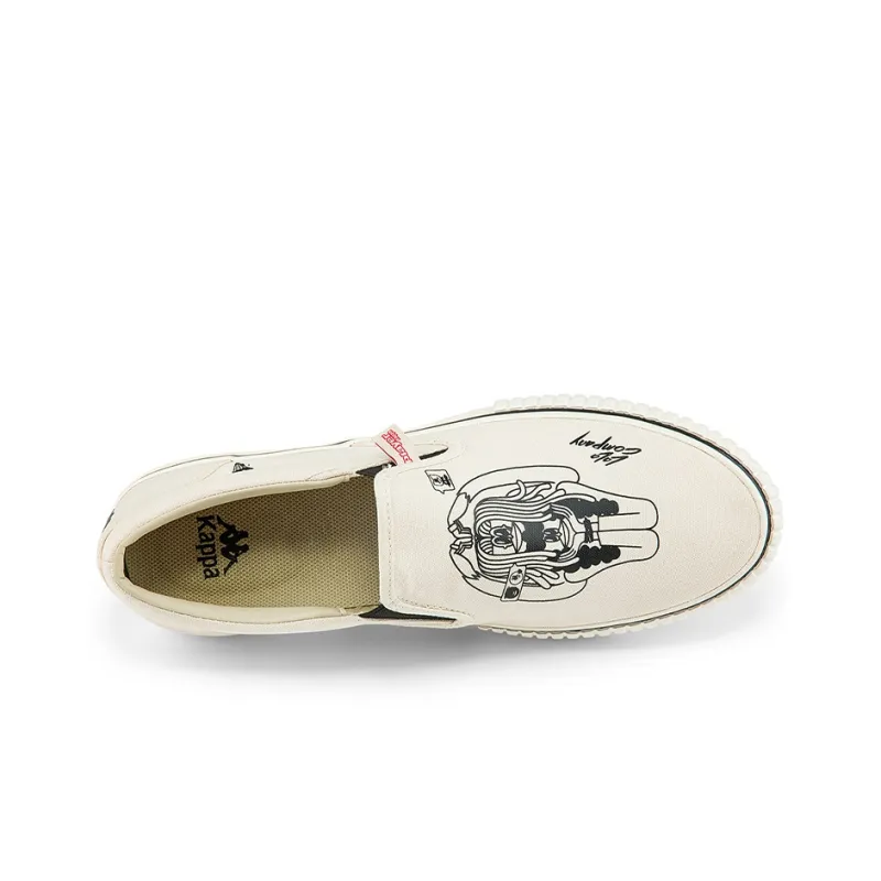 Kappa Capa Player Artist Collaboration Wear resistant And Lightweight Low Top Canvas Shoes Unisex White-2