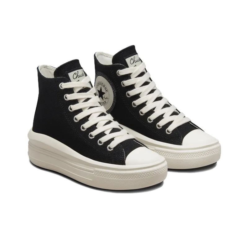 Converse Chuck Taylor All Star Move Anti Slip Wear Resistant High Top Canvas Shoes Women's Black-2