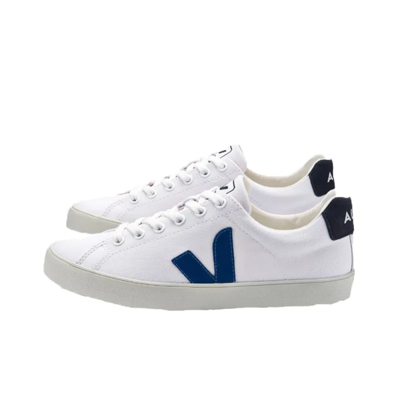VEJA Esplar Canvas Shoes Unisex White Blue-2