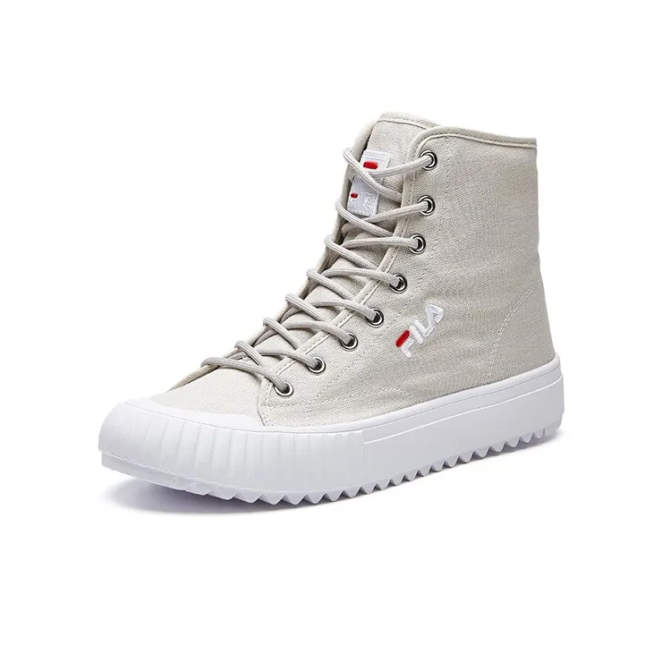 FILA Trail Abrasion Resistant High Top Canvas Shoes Men's Bellflower Gray-2