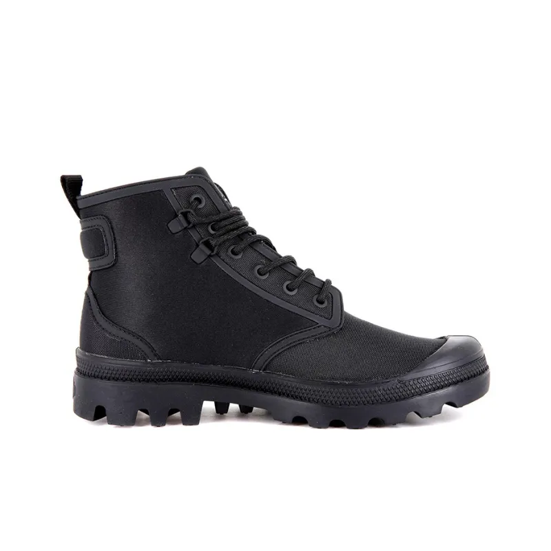 Palladium Pampa Rains Slip Resistant, Abrasion Resistant, Breathable High Top Canvas Shoes Unisex Black-1
