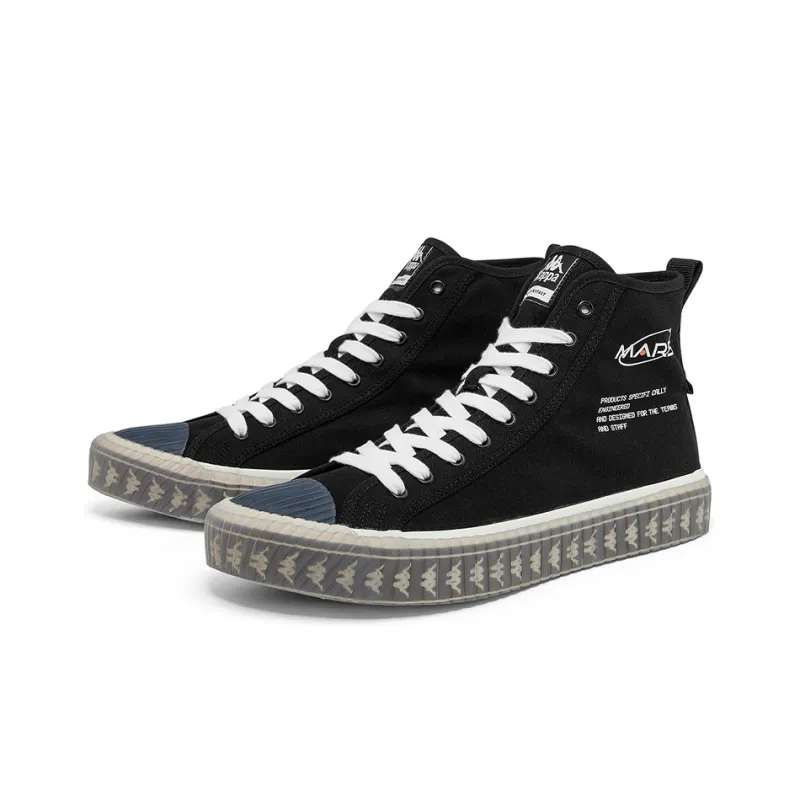Kappa High Top Canvas Shoes Unisex Black-2