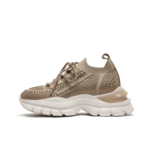 PACO GIL Chunky Sneakers Women's Low-Top Khaki