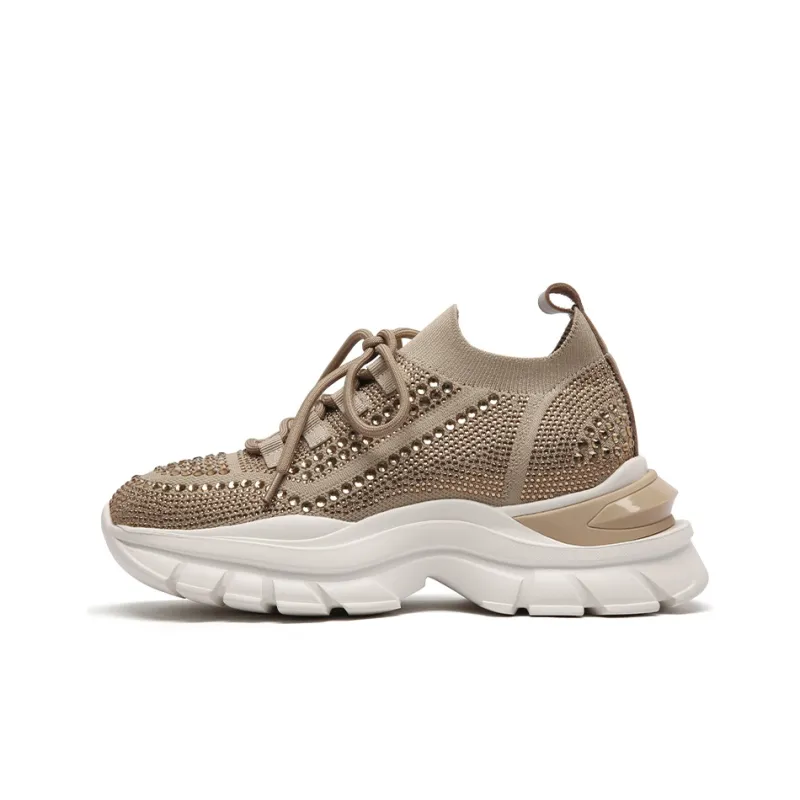 PACO GIL Low-Top Chunky Sneakers 6cm Women's Khaki-0