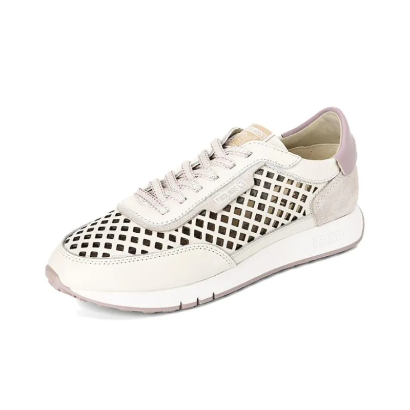 PIKOLINOS Women's Casual Shoes Women's Low Top Coconut Milk White/Purple-0