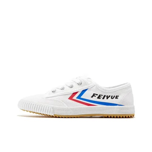 Feiyue Canvas Shoes Unisex Low-Top White/Blue/Red