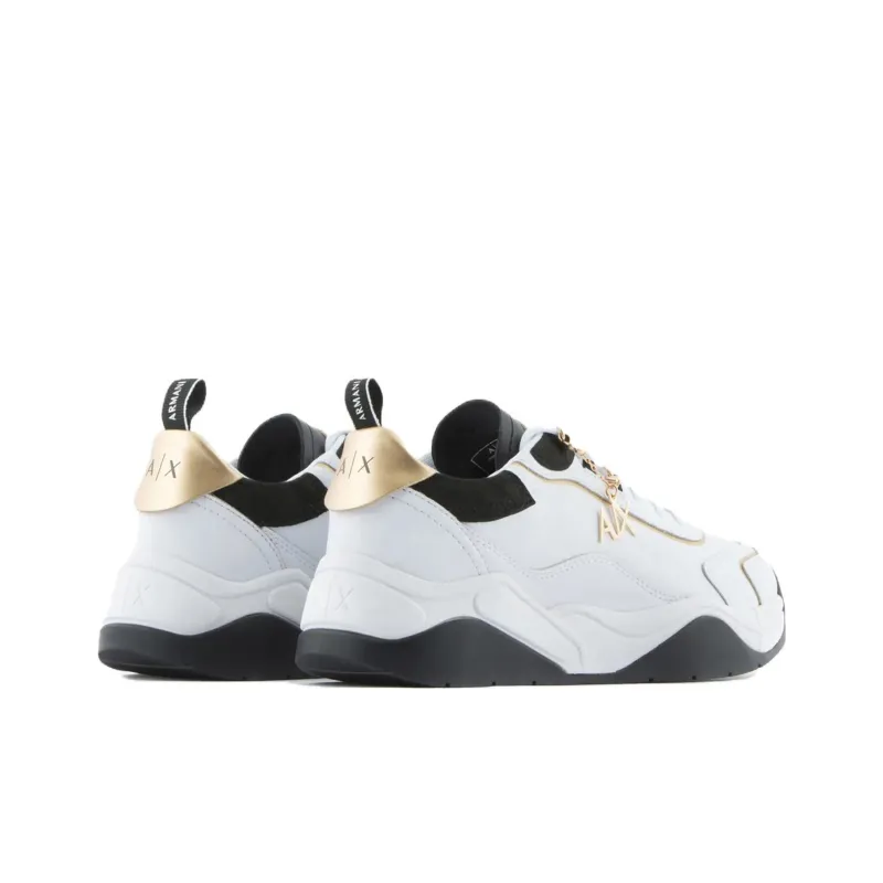 ARMANI EXCHANGE Logo-charm Leather Lace-up Sneakers-4