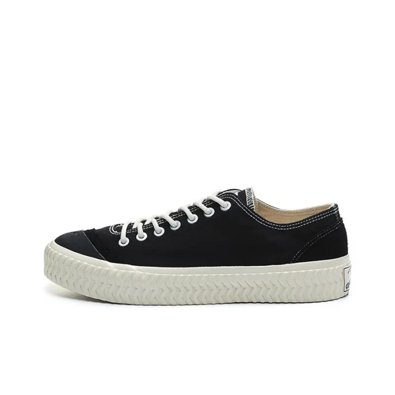 Excelsior Canvas Shoes Unisex Low-Top Charcoal Black-0