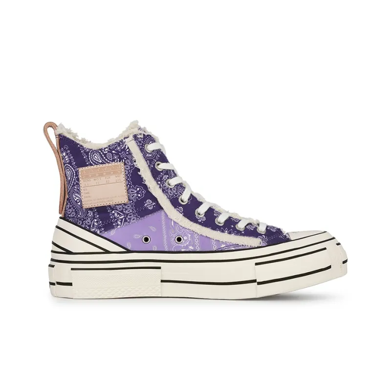 XVESSEL Canvas Shoes Unisex High Top Purple-3
