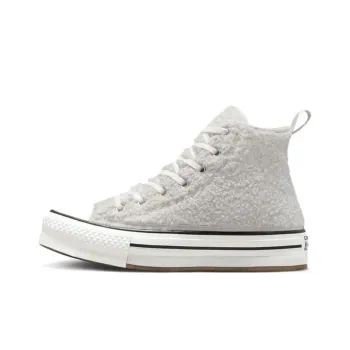 Converse Chuck Taylor All Star Hi Eva Lift Platform Sherpa Light Bone