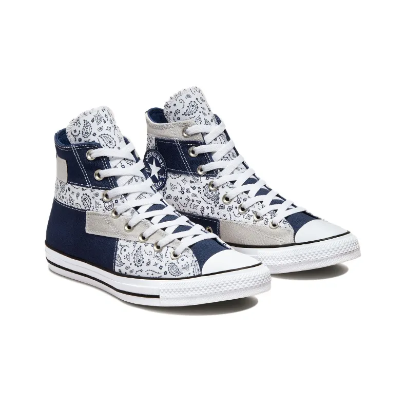 Converse Chuck Taylor All Star High 'Paisley Patchwork Midnight Navy'-2
