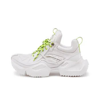 OGR Mecha Four Seasons Chunky Sneakers Unisex Low Top Ice Cream White