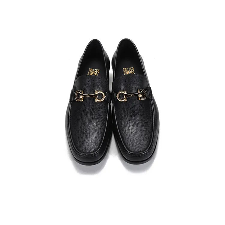 Ferragamo Moccasin With Gancini Reversible Ornament Men's-3