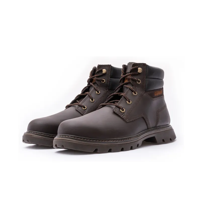 CAT Fairbanks Wear-Resistant Slip-Resistant Short Outdoor Boots Men's Dark Brown-1