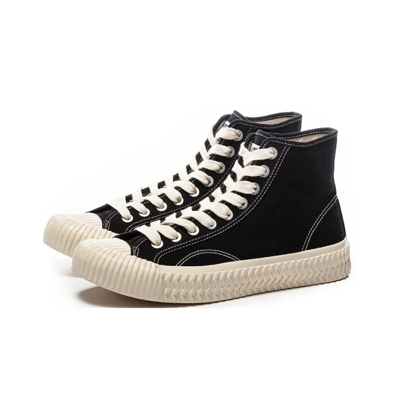 EXCELSIOR Cookie Shoes BOLT HI Slip Resistant And Breathable High Top Canvas Shoes Unisex Charcoal Black-1