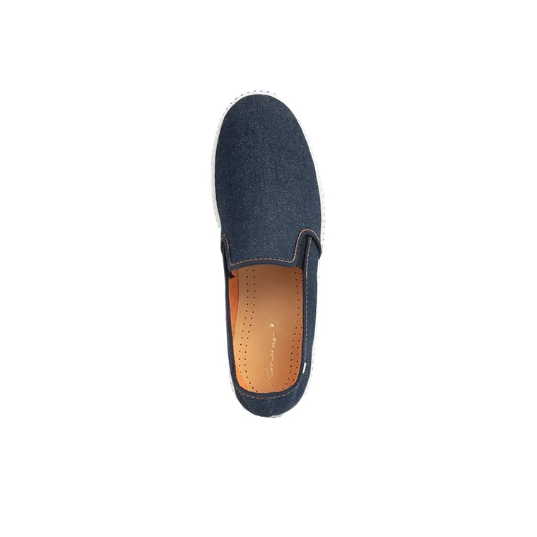 Rivieras Women's Casual Shoes Unisex Low Top Dark Denim Blue-4