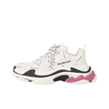 Balenciaga Triple S Sneaker 'Allover Logo White Pink' Women's