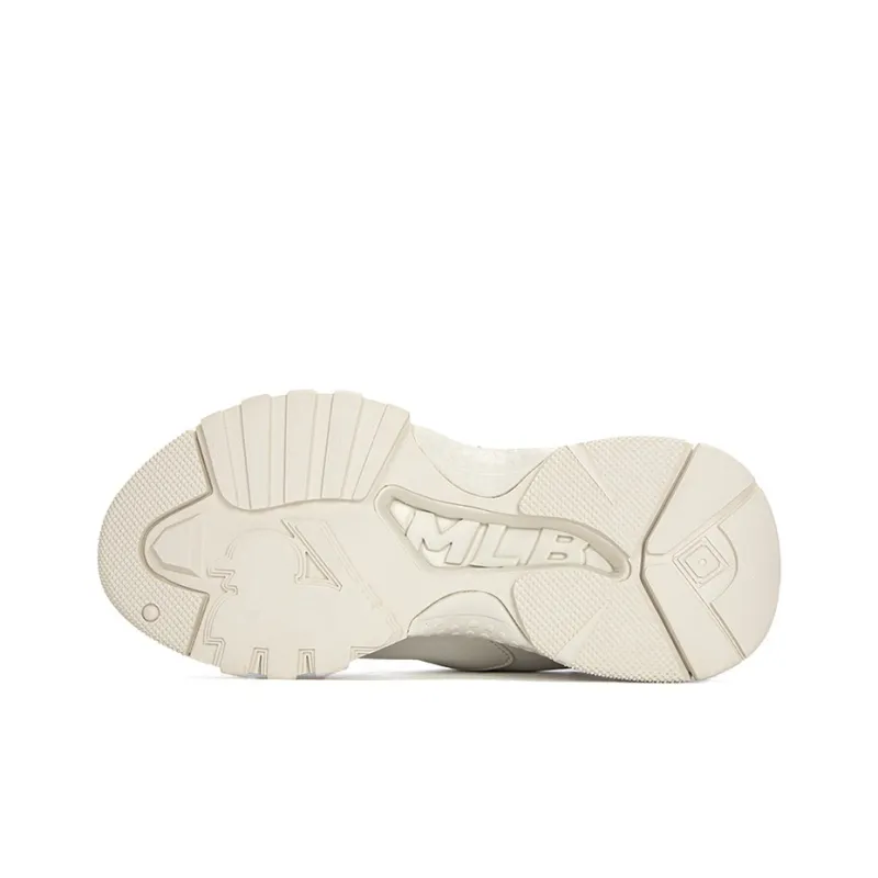 MLB Big Ball Chunky Chunky Sneakers Unisex Low Top Ivory White/Green-5