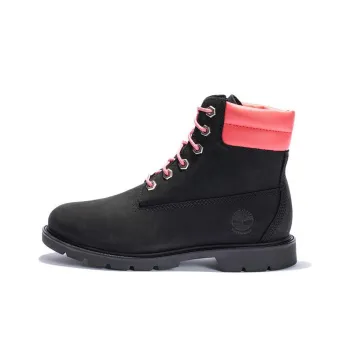 Timberland Linden Woods 6 Inch Waterproof Boots 'Black Nubuck With Pink' Women's