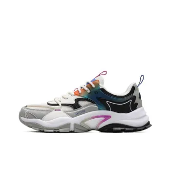 361° Prehistoric Giant Creatures Cushioned Slip-Resistant Low-Top Chunky Sneakers Men's White Gray