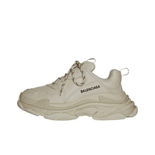 Balenciaga Triple S Beige Faux Leather