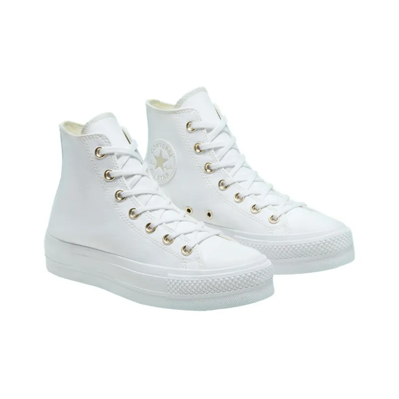 Converse Chuck Taylor All Star Lift Platform Elevated White Gold Women's-2