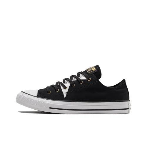 Converse Chuck Taylor All Star Canvas Shoes Unisex Low-Top Black/White/Gold