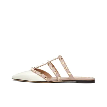 Valentino Rockstud Casual Single Shoes Women's Beige