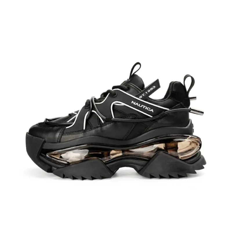 NAUTICA Anti-Slip Wear-Resistant Breathable Height Increasing Low-Top Chunky Sneakers Women's-5