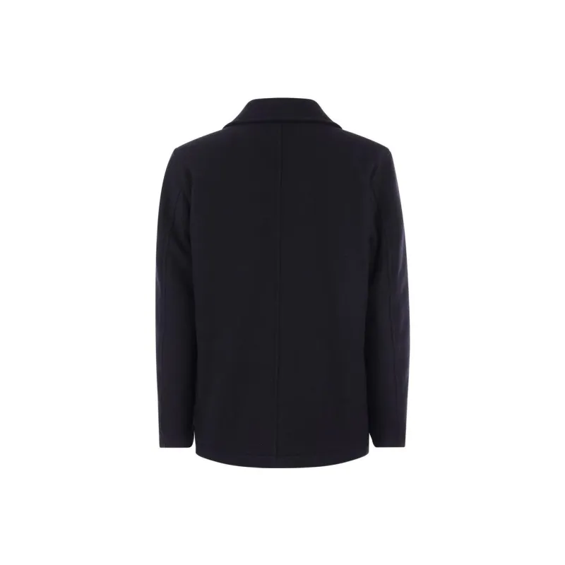 FAY Logo patch Long sleeved Peacoat-1