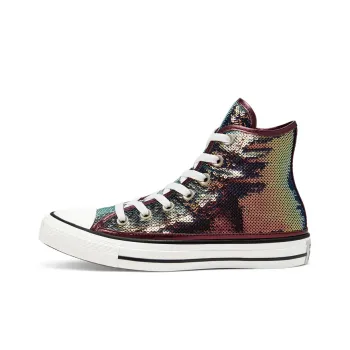 Converse Mini Sequins Chuck Taylor All Star High Top Gradient Black Sneakers 'Black White' Women's