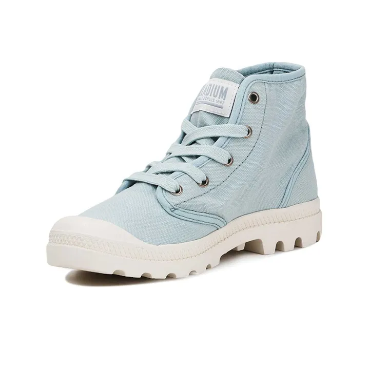 Palladium Pampa Hi Anti-Slip Wear-Resistant High-Top Canvas Shoes Women's Light Blue-2